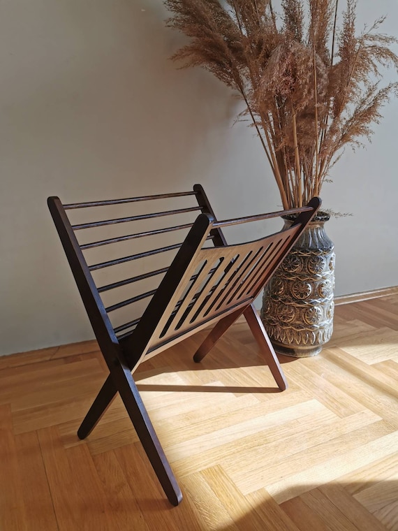 イギリス製　1960s マガジンラック　mid-century Niko Kralj Mid-century Wooden Magazine Rack - Stol Kamnik 1960s - Etsy
