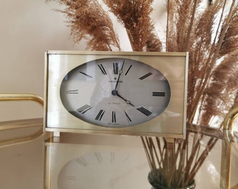 Vintage  Clock Junghans - quartz from Germany / Space Age Clock/ table or Desk Clock /Mid Century Modern /Home Decor /Retro Clock