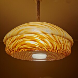 Vintage  Plastic  Pendant Lamp from 70s / Mid century lighting / Space Age  plastic Pendant Lamp / Retro Plastic Pendant Lamp