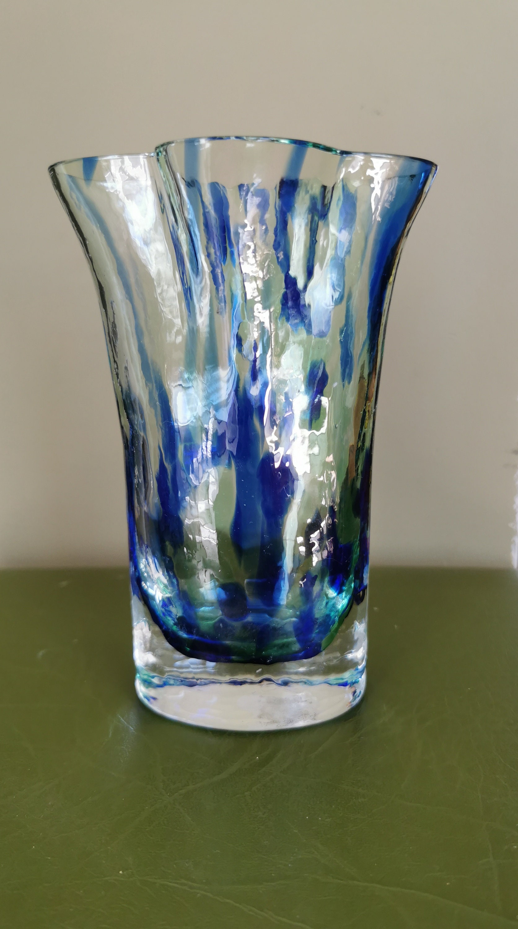 Vintage Glass Vase Renate Stock for Sea Glasbruk Sweden