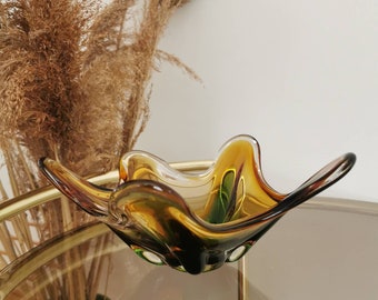 Vintage Murano Italian Art Glass Bowl / Retro Murano Bowl / Mid Century Modern Bowl / Murano Multi- color Bowl / Mid Century detail / Decor