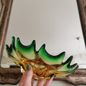 Vintage Murano Italian Art Glass Bowl / Retro Murano Bowl / Mid Century Modern Bowl / Murano Multi- color Bowl / Mid Century detail / Decor