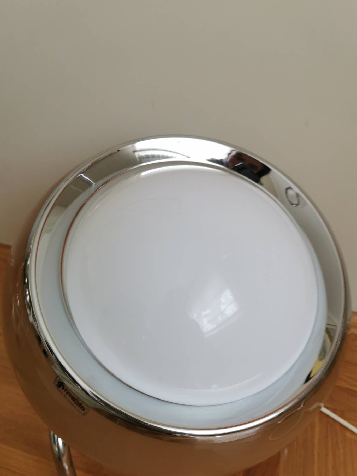 Lampe Boule Vintage 70s Harvey Guzzini - Design Italien Couleur Café Latte