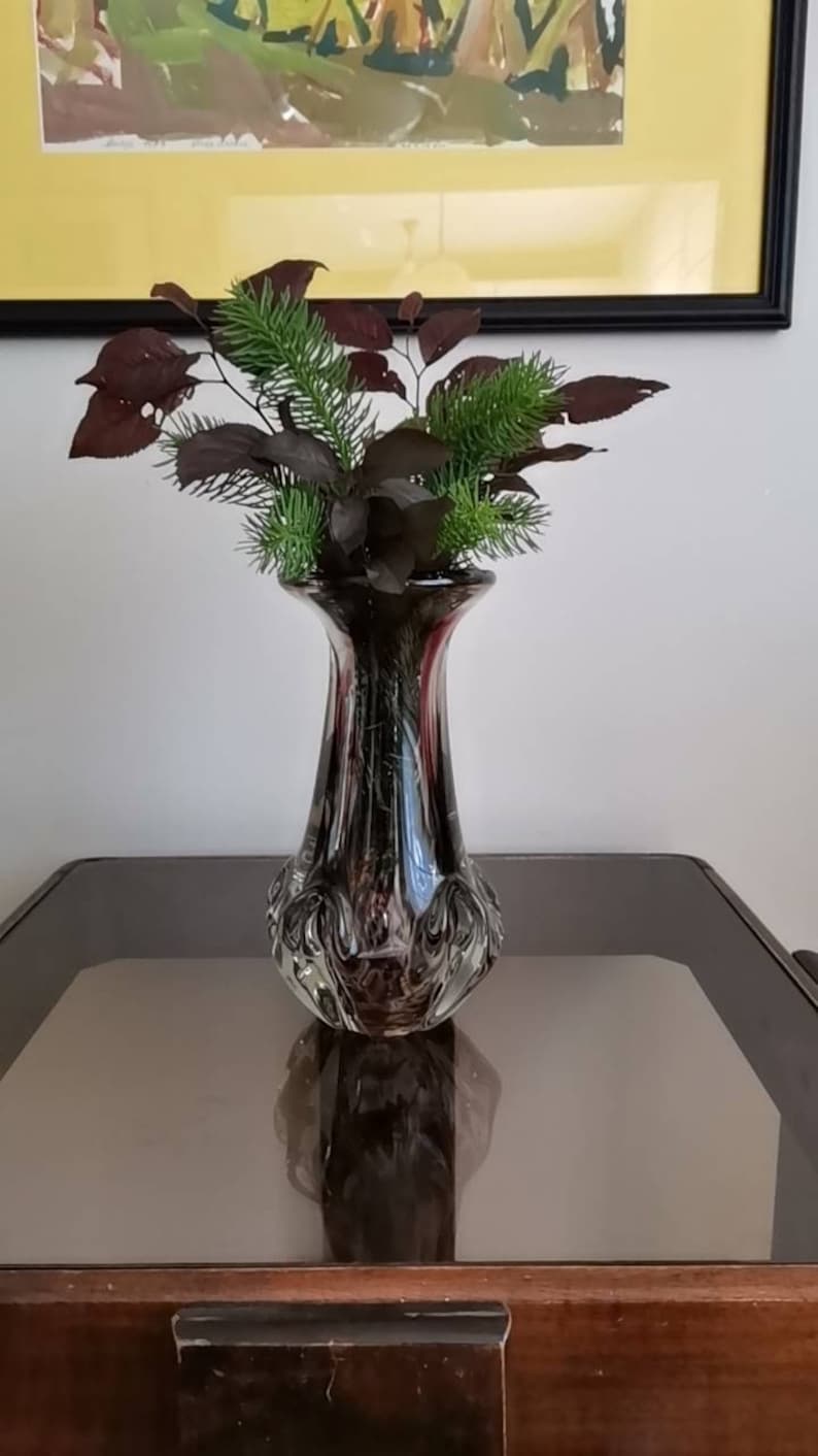 Vintage Murano Glass Vase from 70s / Mid century Murano Glass Vase /Italian Stile image 4