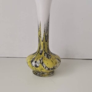 Vintage Glass Orange Vase from Yugoslavia  1970s /Mid Century  Glass Vase/ Retro Orange Vase / Retro Home Decor / Mid Century Modern Vase