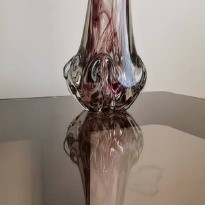 Vintage Murano Glass Vase from 70s / Mid century Murano Glass Vase /Italian Stile image 7