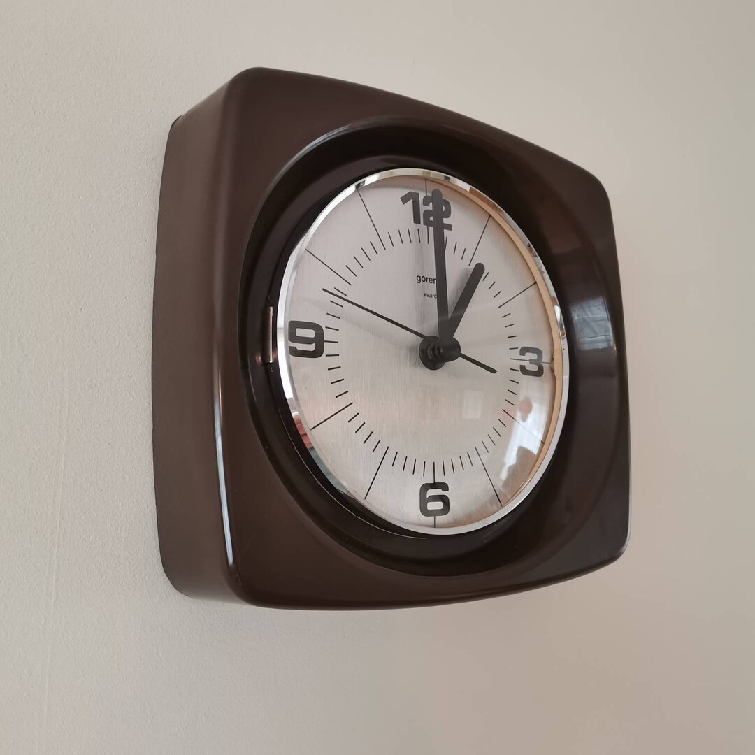 Vintage Brown Wall Clock /gorenje 70s Yugoslavia/ Space Age Etsy