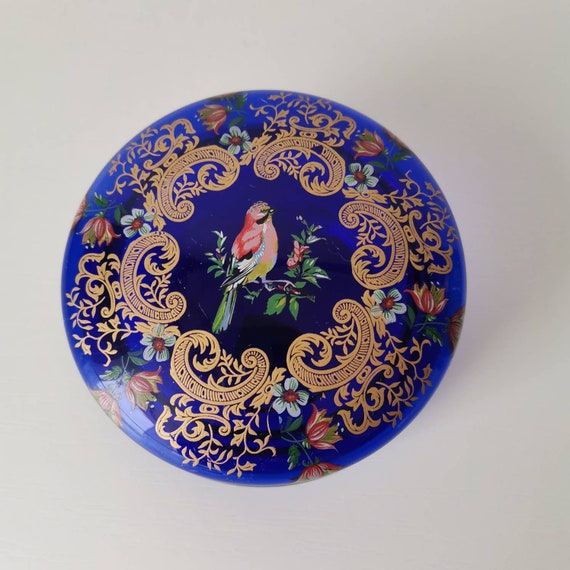ヴィンテージ ムラーノガラスボウル：手描きのイタリア装飾 - Etsy 日本