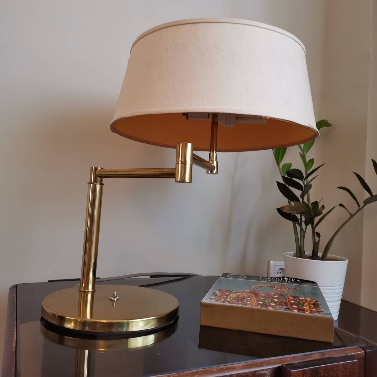 Vintage Walter Von Nessen Table Lamp/ Brass Swing Arm Lamp Vintage Walter Von Nessen Table Lamp/ Brass Swing Arm Lamp