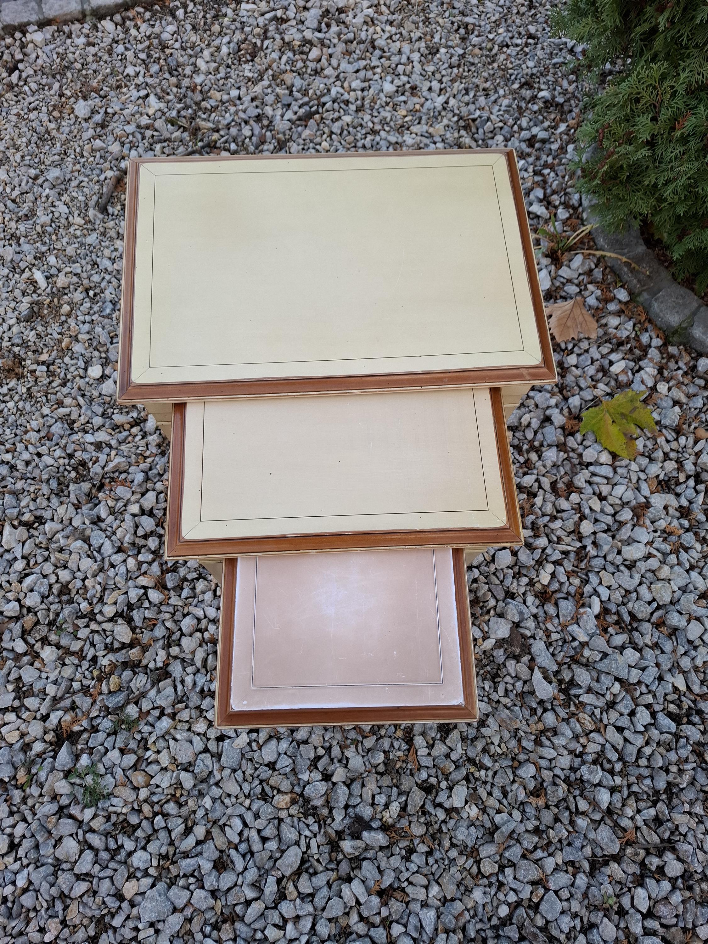 Vintage Grange France Nesting Tables | French Provincial Side