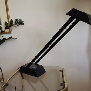 Vintage Desk or Table lamp by Osram 1980s/Made in Germany/Mid Century Germany light /Black Desk Lamp /Vintage Office lamp/Metal Plastic lamp