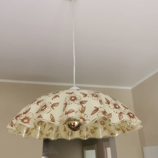 Mid-Century hanglamp / Vintage glazen hanglamp / Vintage verlichting / Retro licht / Vintage keuken hanglamp