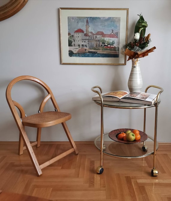 Vintage Gold Metal Serving Carts From 70s, 80s / Mid Century Cocktail  Trolley Bar / Tea Cart, Retro Bar Cart/ Retro Kitchen /home Decor - Etsy