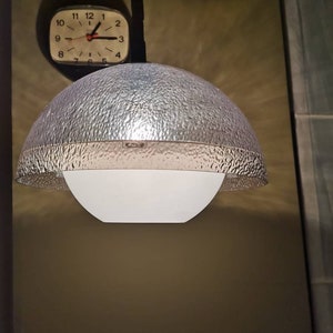 Vintage Plastic Pendant Lamp from 70s / Mid Century Pendant Lamp /Home Lighting /Retro Pendant Lamp /Space Age Light /Space Age Pendant Lamp