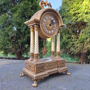 Vintage Table clock Johmid made in Germany 1960s/ Antique Table clock