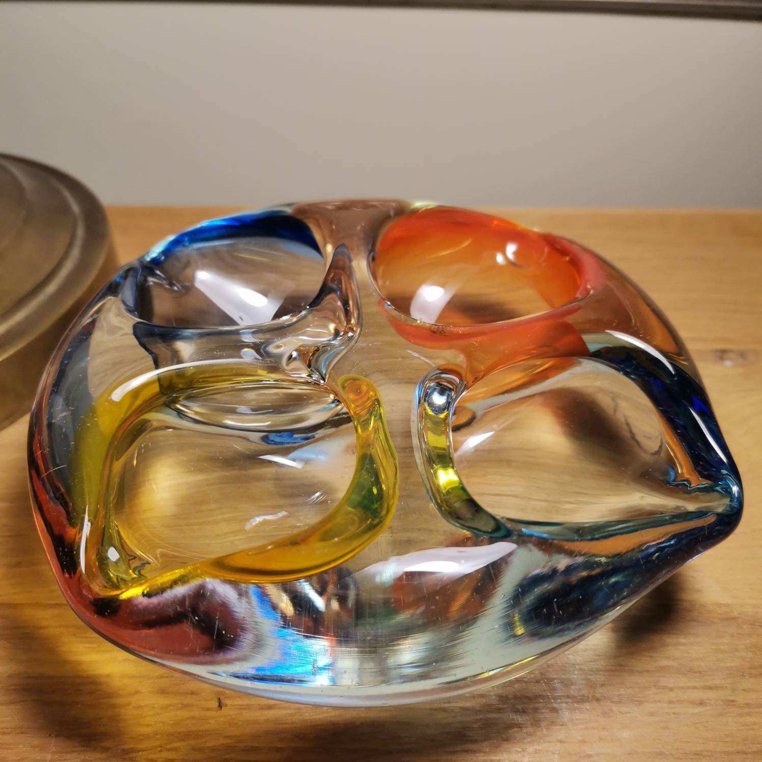 Vintage Murano Italian Art glass Ashtray / Murano ashtray four Etsy
