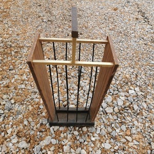Vintage Teak Umbrella Stand / Mid Century Umbrella Stand