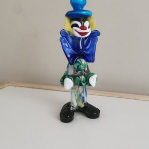 Vintage Colorful Murano Glass Clown / Mid Century Murano Glass / Italian Art Glass figurine