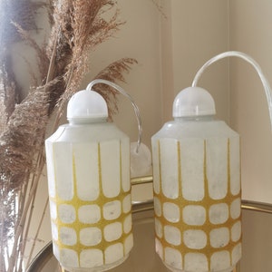 Vintage Pair Pendant Lamps /Mid Century lighting /Home Lighting