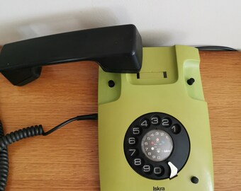 Iskra ETA 80 グリーンフォン：1978年製ユーゴスラビア固定電話 - Etsy