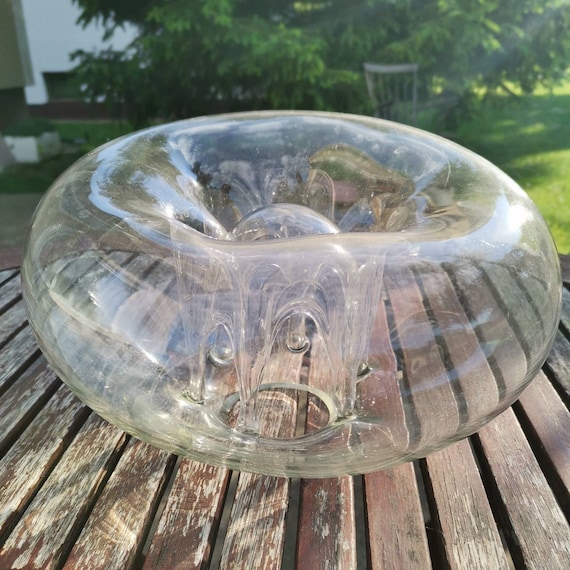 Vintage Dragan Drobnjak Glass Ikebana Sculpture: Yugoslavian Art