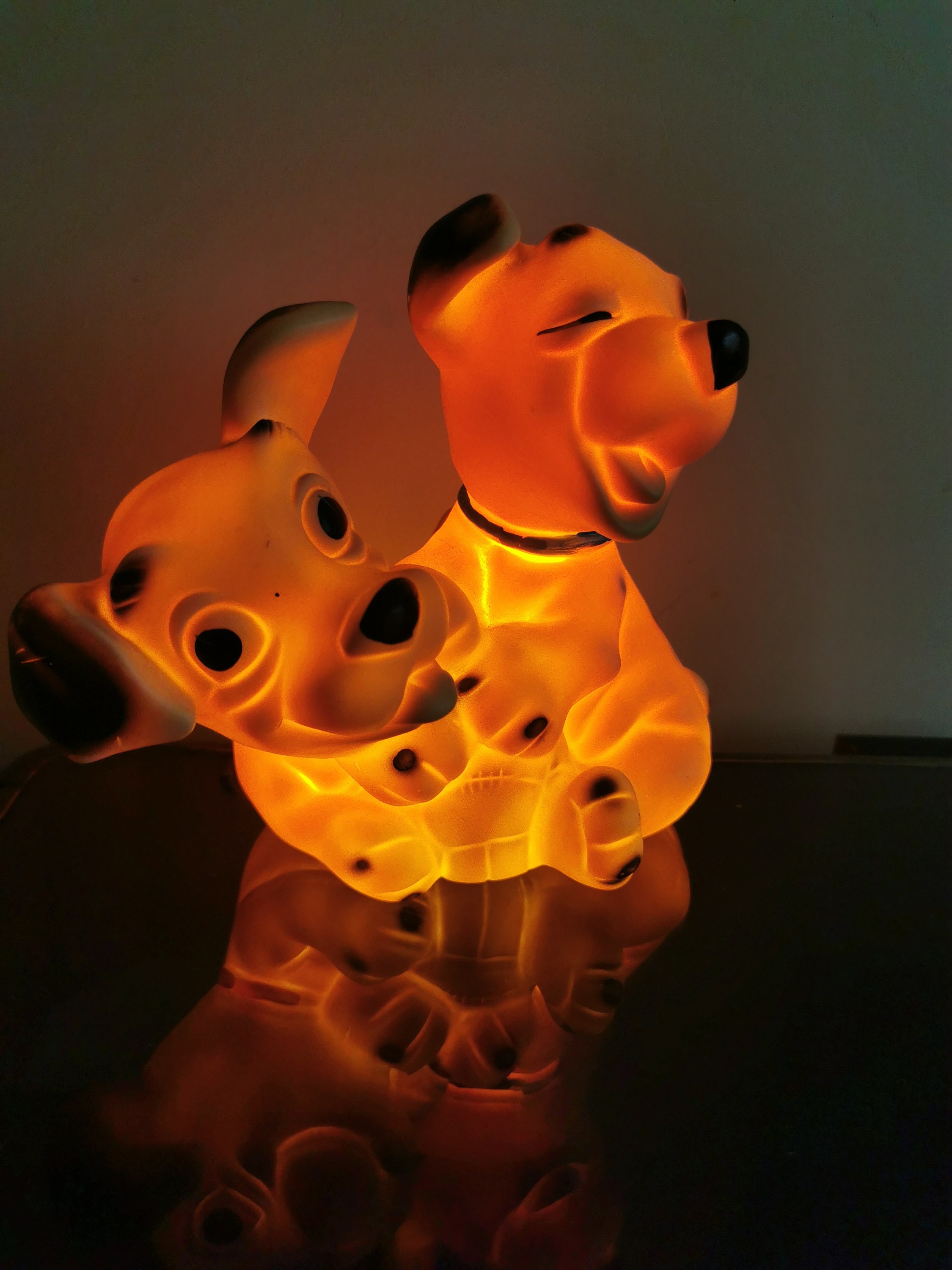 Vintage Lamp 101 Dalmatians, Walt Disney/ Mid Century Rubber lamp