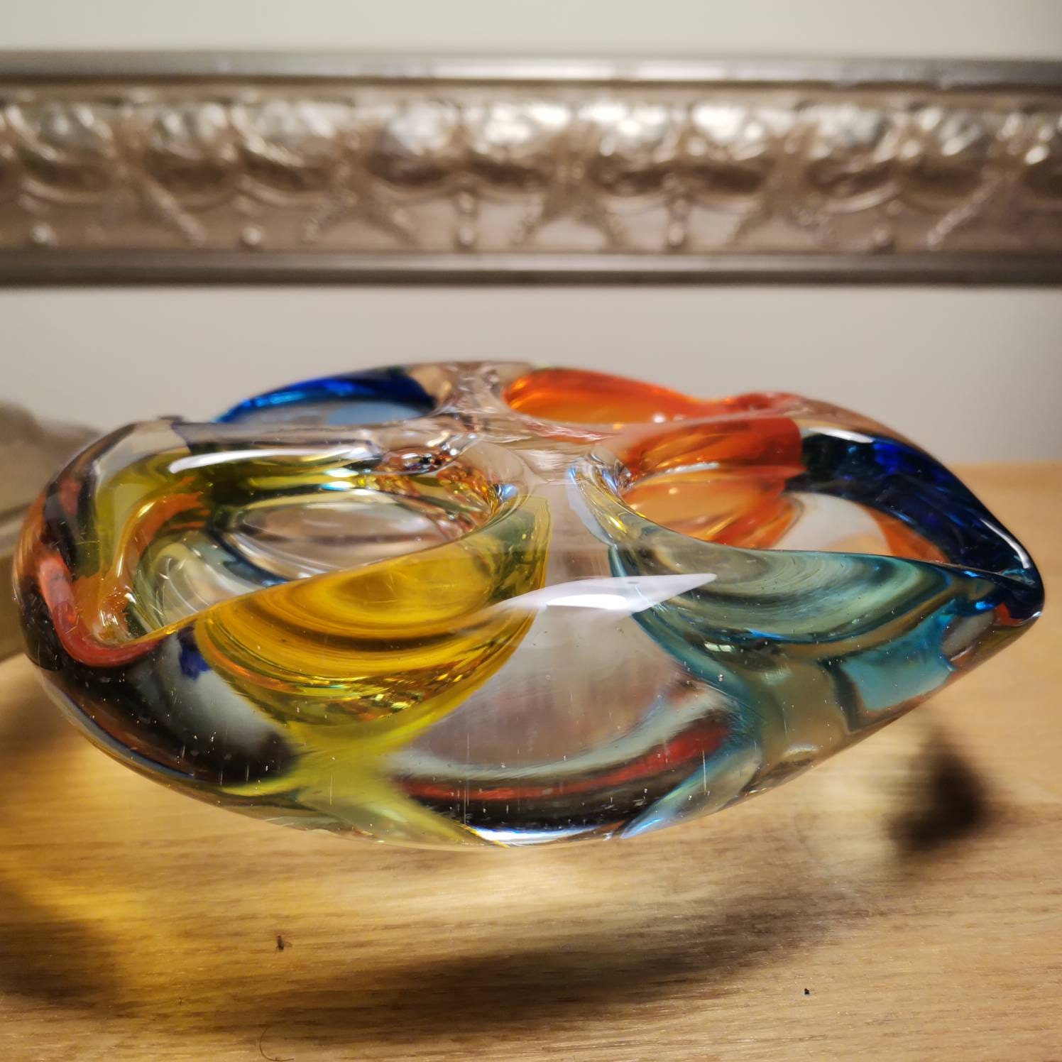 Vintage Murano Italian Art glass Ashtray / Murano ashtray four Etsy