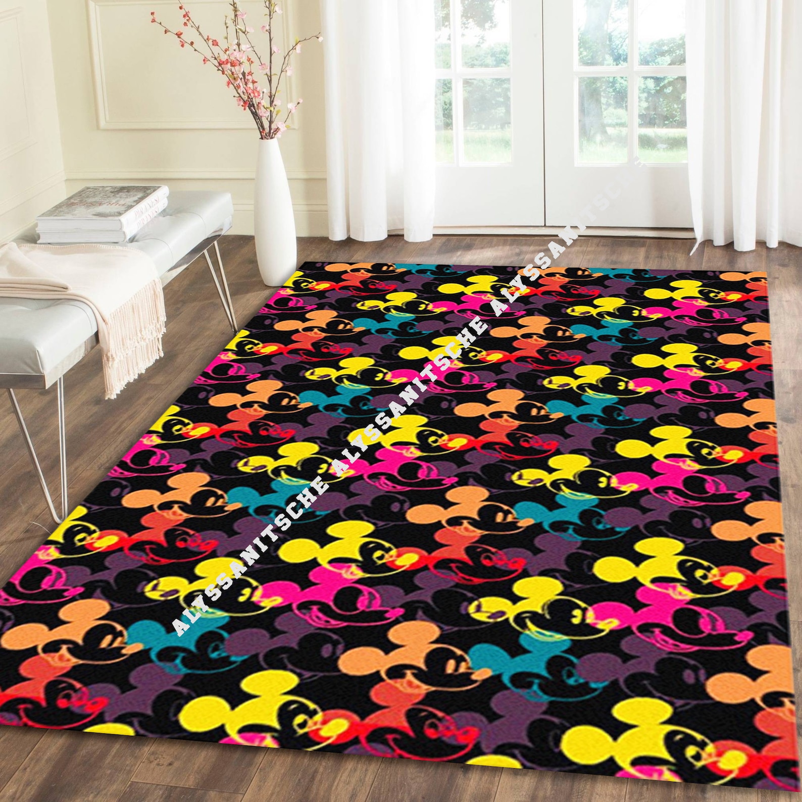 Mickey Mouse Rug Mickey Color Disney Mickey Disney Etsy