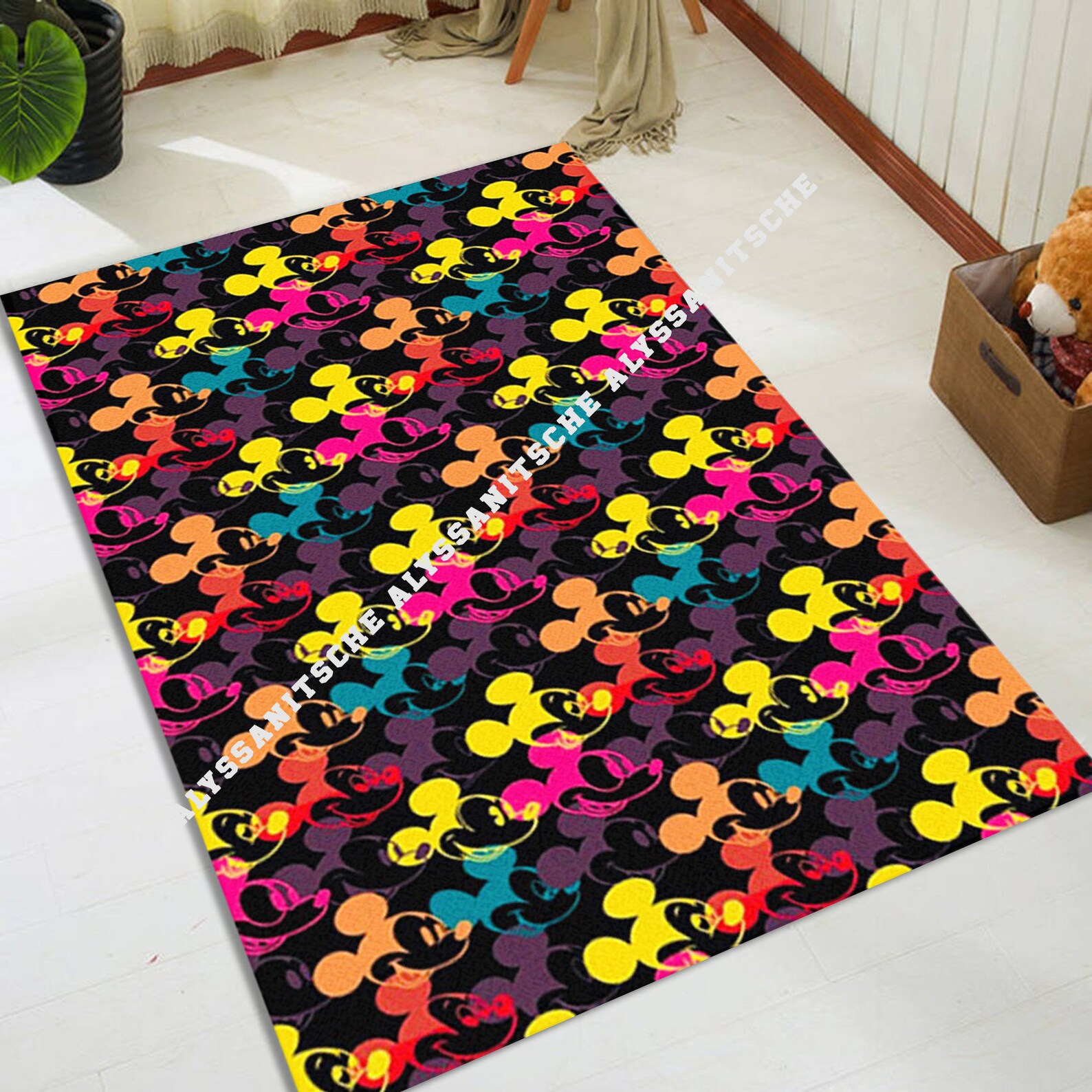 Mickey Mouse Rug Mickey Color Disney Mickey Disney Etsy