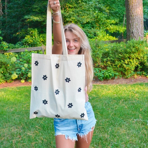 School Tote Bag Casual Canvas Tote Bag Women Shoulder Bag Etsy