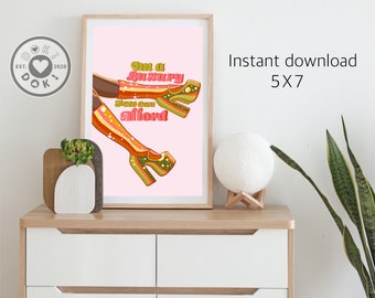 Cópia 1970 feminista de Boho de <br> Entrega Rápida? arte pop | Estampa de parede moda afro | impressão de arte em cabelos cacheados | arte minimalista | estampa de menina negra