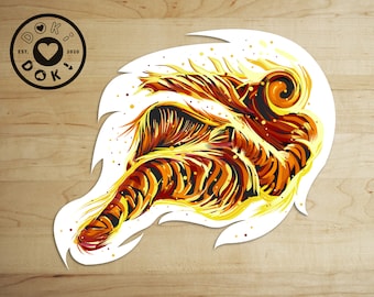 Burning Man Sticker //Vinyl sticker, cute stationery, planner stickers, Music Stickers, Video Game Stickers