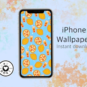 Lemon Soda IPhone Wallpaper | Kawaii lock screen| lemon wallpaper| boho phone background