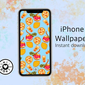 Cherry Soda IPhone Wallpaper | Kawaii lock screen| lemon wallpaper| boho phone background