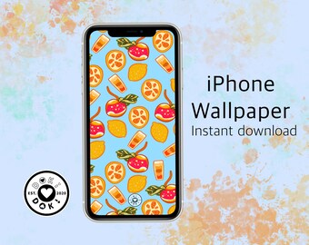 Cherry Soda IPhone Wallpaper | Kawaii lock screen| lemon wallpaper| boho phone background