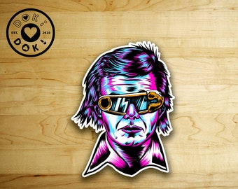 Giger Safety Pin Glasses Sticker //Vinyl sticker, papelería linda, pegatinas de planificador, pegatinas decorativas