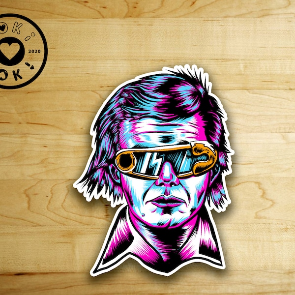 Giger Safety Pin Glasses Sticker //Vinyl sticker, cute stationery, planner stickers, decorative Stickers