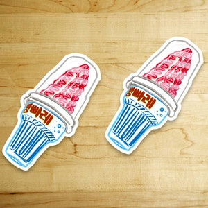 Korean Ice Cream Kawaii  Sticker //Vinyl sticker, cute stationery, planner stickers, Food Stickers, Candy, Ice Cream