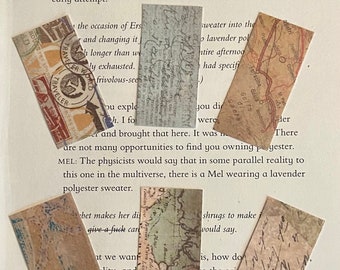 Set of Six Vintage Mini Bookmarks