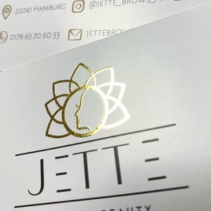 Visitenkarten Businesscards - Folienprägung Gold/Silber 3D - Druck & Design