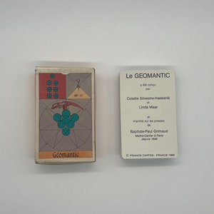 Rare (1988) Géomantic van Colette Sylvestre-Haeberlé en Linda Maar (uitgegeven door B.P. Grimaud) Vintage Oracle (deck numerologie en astrologie)