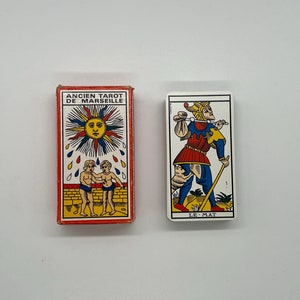 vintage (1980) Ancien Tarot de Marseille aux éditions Atlas (B.P. Grimaud) Tarot de Marseille ancien original (édité en France) RARE