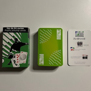 Vintage (2007) Cartamundi 2007 Rugby World Cup Spielkarten (Veröffentlicht in Frankreich) Seltene Limited Edition (Rugby Karten)