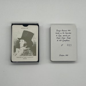 Zeldzame (1991) Francisco Goya "Los Caprichos" speelkaarten (beperkte editie genummerd 313/500) gepubliceerd in Spanje door Naipes Comas - Vintage