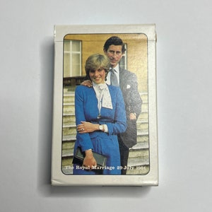 Cartas de jogar Vintage (1981) Royal Wedding Prince Charles e Lady Diana (UK Royal Marriage Deck) publicadas no Reino Unido