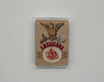Vintage (1981) Guerra Civil Americana (Guerra civile americana) Carte da gioco di Fournier (Made in Spain) Storia americana (1861-1865)