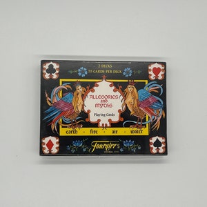 Rare (1990) cartes à jouer allégories et mythes de Fournier (fabriquées en Espagne) double jeu de cartes scellées (cartes mythologie, allégorie, symbolisme)