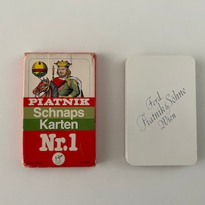 ヴィンテージ - Piatnik Doppeldeutsche Schnapskarten - Nr 1773 - (24 カード トランプ デッキ) - オーストリア製 - Piatnik & Söhne