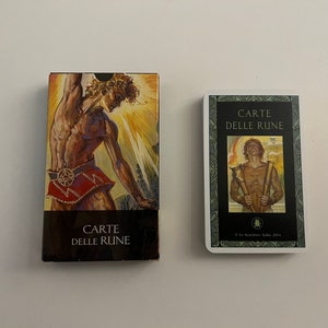 Vintage (2004) Rune Cards Oracle (Carte delle Rune) Publicado por Lo Scarabeo (RARE Deck Out of Print) Scandinavian Divination Runestones