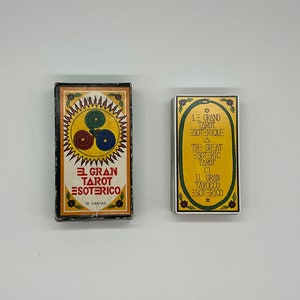vintage (1978) El Grand Tarot Esoterico de Fournier (édité en Espagne) Tarot créé par Maritxu de Guler et Luis Peña Longa (épuisé)
